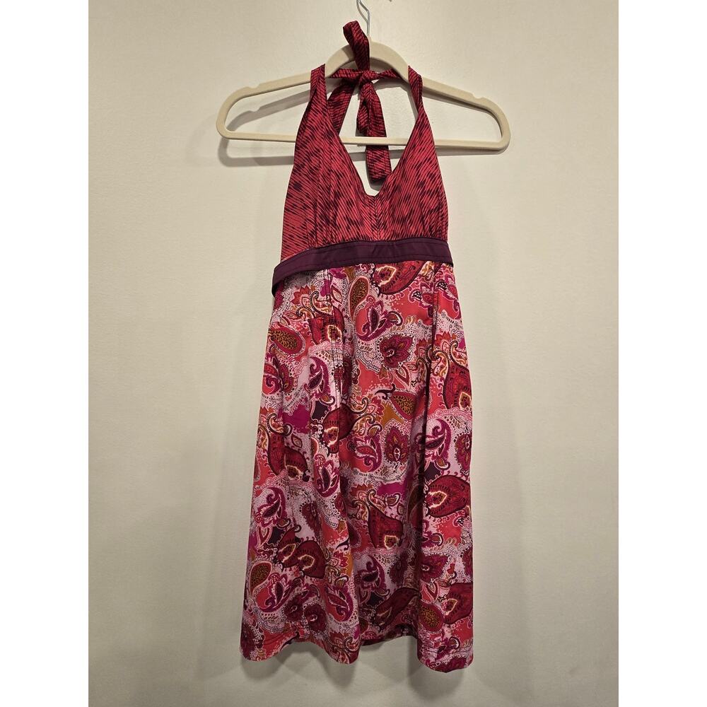 Athleta Pink Everywhere Paisley Halter Dress Size 4